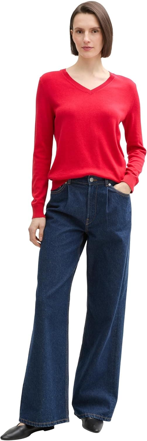 Detalle de TOM TAILOR Pullover da donna a maniche lunghe 1046521