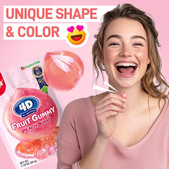 Thumbnail 3 de AMOS 4D Fruchtgummis Mix 3×65 g