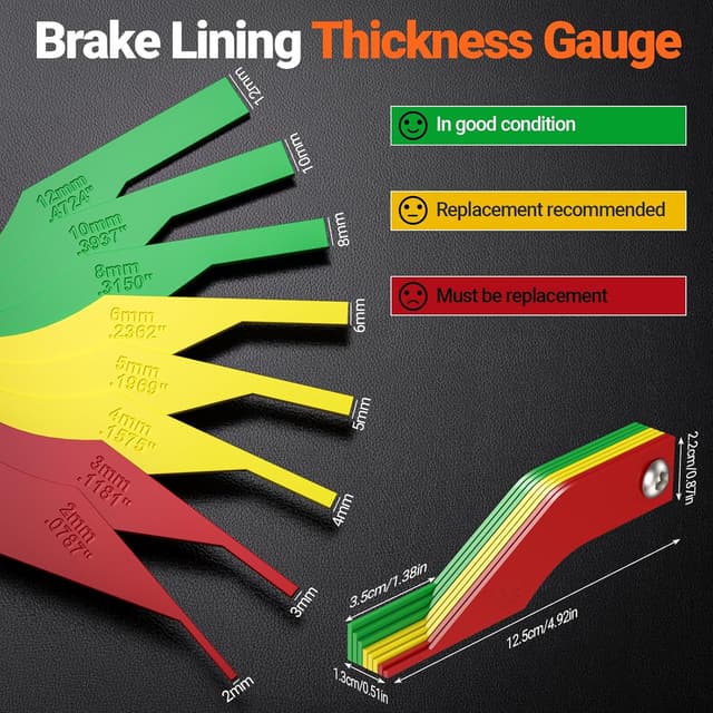 Detalle de Preciva Digital Tyre Tread Depth Gauge & Brake Pad Measuring Tool Kit with Large LCD Screen