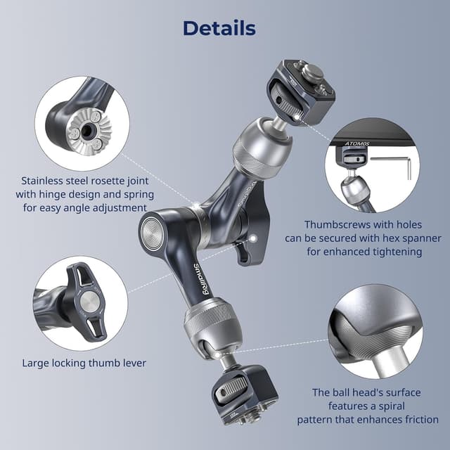 Thumbnail 6 de SMALLRIG Bras Magique 7" Rosette