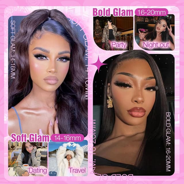 Detalle de Yawamica Fluffy Lash Clusters Thick 200D Volume Eyelash Extensions (D-Curl, 14–20mm, 240pcs) for DIY