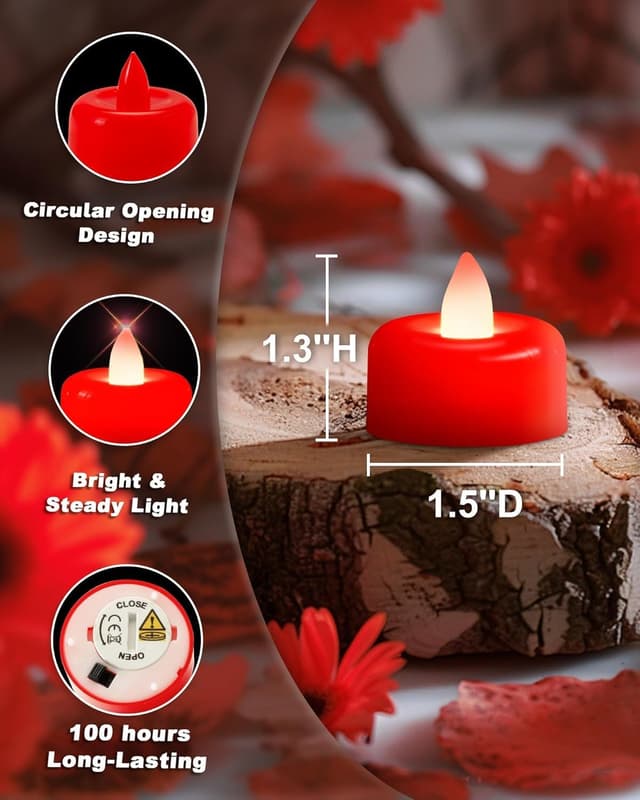 Thumbnail 3 de wisdom line Candele LED elettriche 8 pezzi rosse