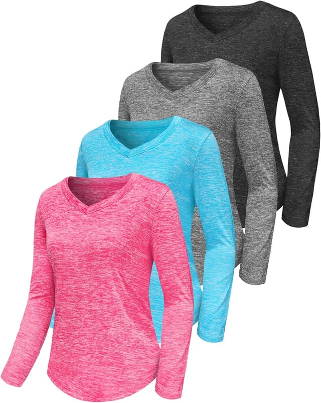 Thumbnail 6 de Damen Sportshirt Kurzarm mit V-Ausschnitt und UPF 50+ – atmungsaktiv & 4-Wege-Stretch für Fitness, Laufshirt, Yoga