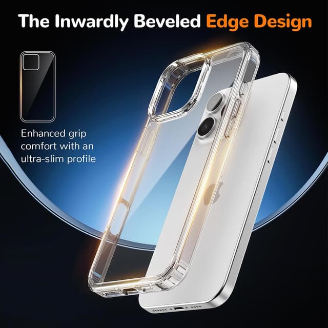 Detalle de iPhone 16 Pro Max clear TPU case