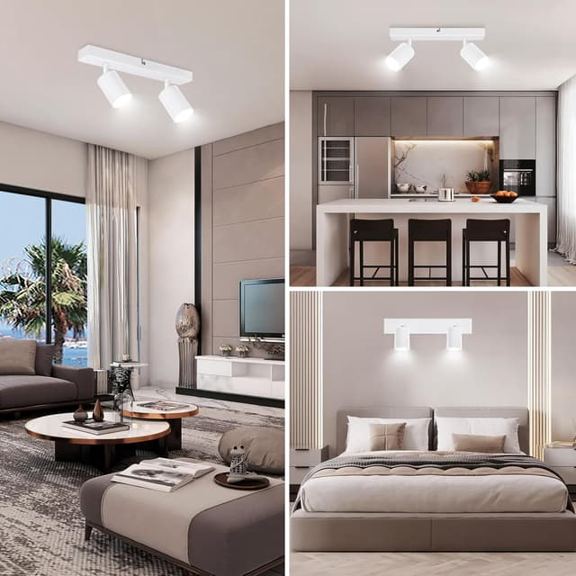 Detalle 2 de Ketom faretti GU10 orientabili 2 luci