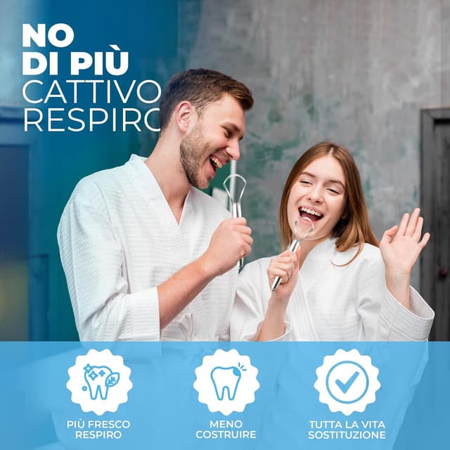 Thumbnail 3 de HOKIN Raschietto per lingua in metallo antimacchia (confezione da 2) per adulti