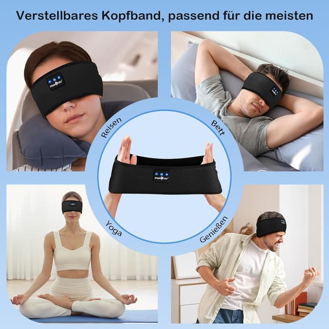 Thumbnail 5 de MUSICOZY Schlafkopfhörer Stirnband Bluetooth für Seitenschläfer