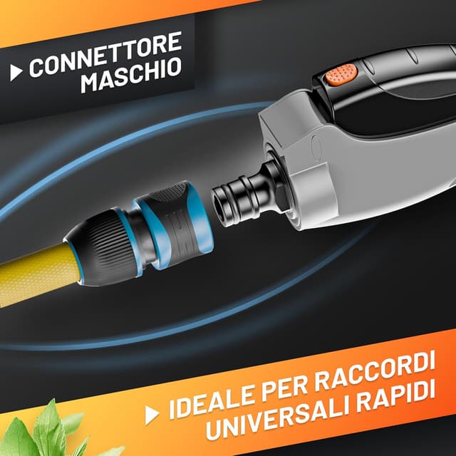 Detalle 2 de GRÜNTEK Pistola Irrigazione da Giardino con 7 tipi di getto