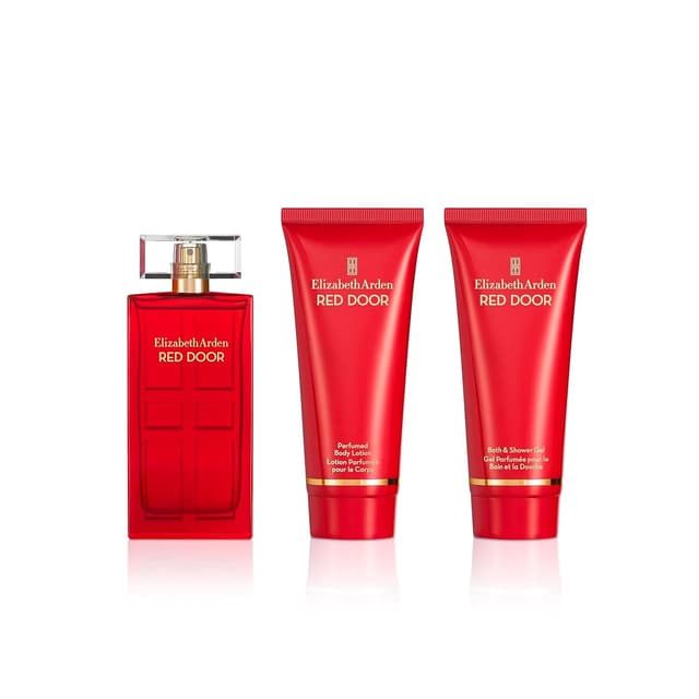 Detalle 2 de Elizabeth Arden Red Door Geschenkset (Red Door Duft 30 ml, Körpercreme 50 ml, Duschgel 50 ml) in Geschenkbox