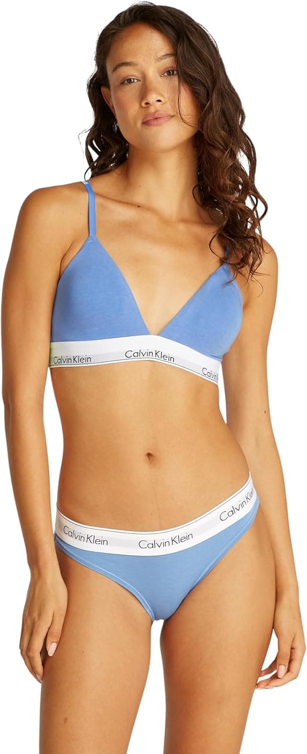 Detalle de Calvin Klein Damen Ll Triangle 000qf5650e Bralette (mit herausnehmbaren Polstern)