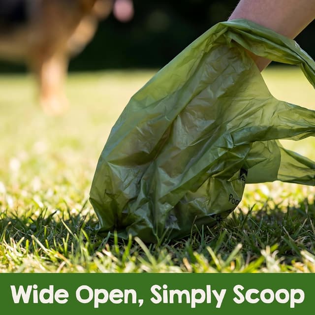 Detalle de Greener Walker tie-handle dog poo bags (300 count) – leak-proof, thick and biodegradable