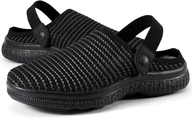 Detalle de Clogs Hausschuhe Herren Damen – atmungsaktive Pantoletten/Gartenschuhe mit rutschfester Sohle
