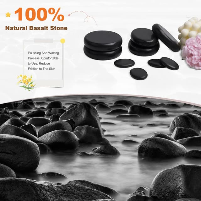 Detalle 2 de Hot Stone Massage Set mit 9 Steinen
