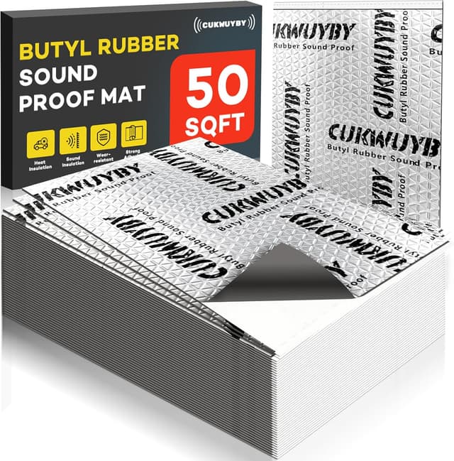 Detalle de 50mil Car Sound Deadening Mat (50 sqft, 46 pcs) Butyl Automotive Noise Insulation