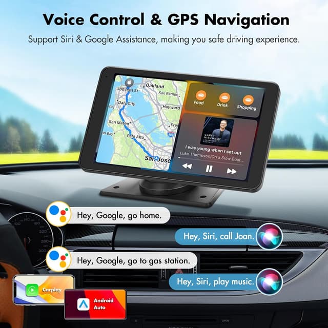 Detalle de Carplay Screen 7" Wireless CarPlay for Cars