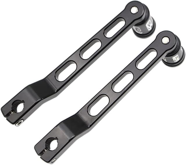 Detalle de DreamSeek Heel Toe Gear Shift Lever + Shift Peg (Black) for Harley FL Softail/Touring & Tri Glide Trikes