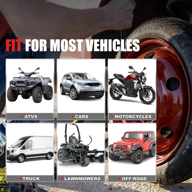 Detalle de AWELCRAFT 10-teiliges Reifenreparatur-Set – Reifenstopfen für Pannen ohne Demontage