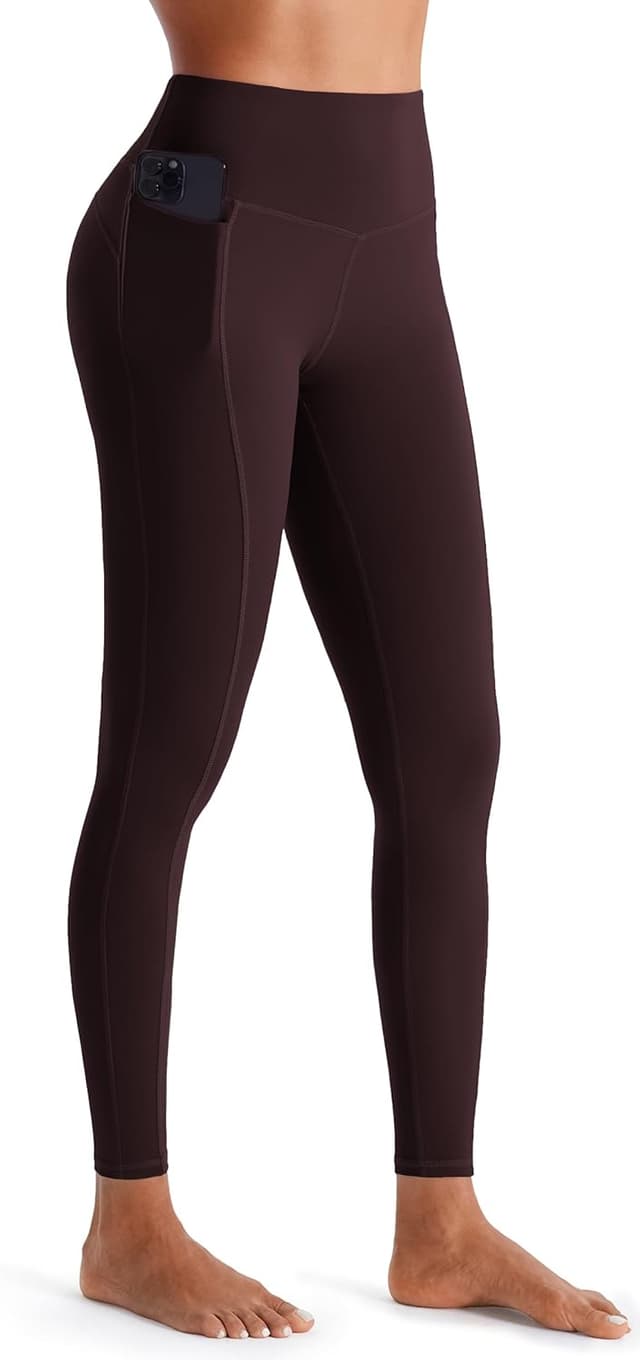 Detalle de JOYSPELS Women’s Gym Leggings with Pockets (High Waisted Tummy Control) – Full Length & Capri