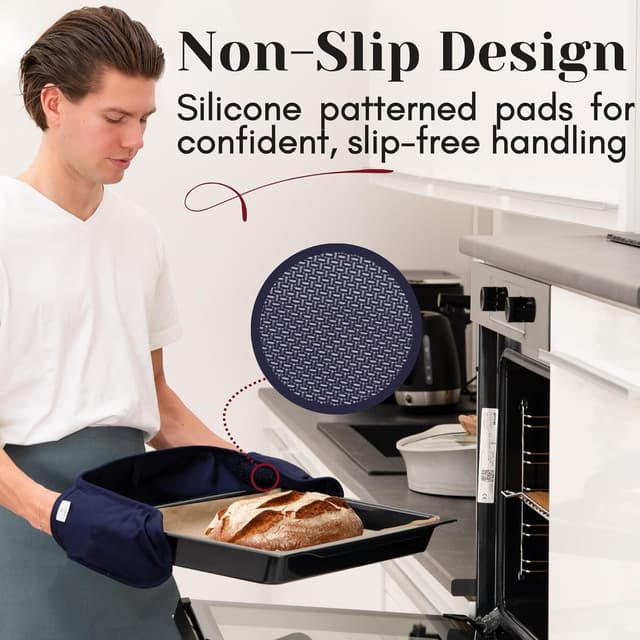 Detalle de Laffair Double Oven Gloves 2-in-1 Heat Protection