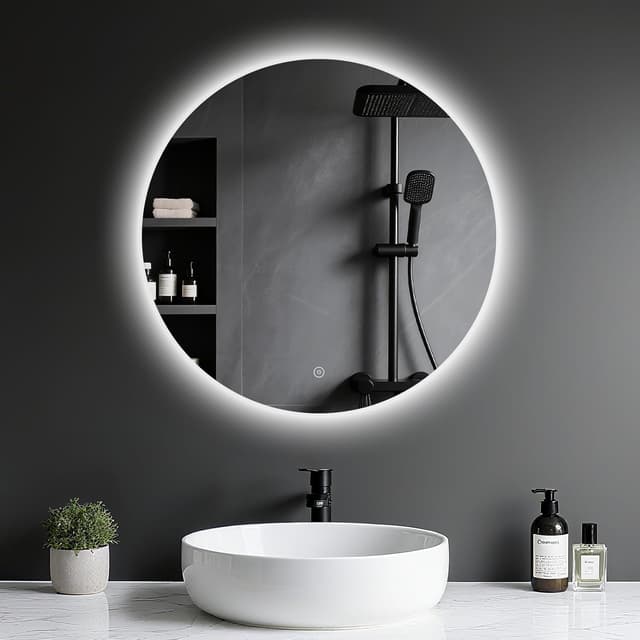 Imagen de Archaluxe Badspiegel mit Beleuchtung Ø50 cm en OfertitasTOP