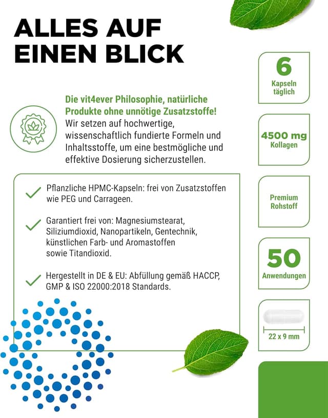 Thumbnail 3 de vit4ever Collagen 300 Kapseln Hochdosiert