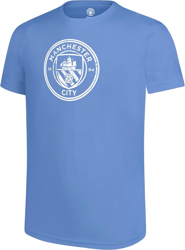 Detalle 2 de Icon Sports Manchester City FC Official Soccer Team Ultimate Fan Pack for Kids (Jacket, T-Shirts, Scarf & Ball)