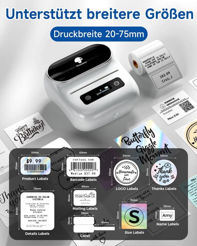 Thumbnail 4 de Phomemo M220 Etikettendrucker Bluetooth 20–75 mm