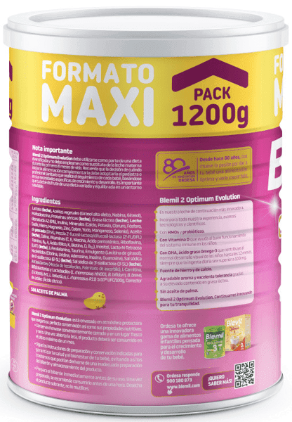 Detalle 2 de Blemil Optimum Evolution 2 leche 3x1200 gr