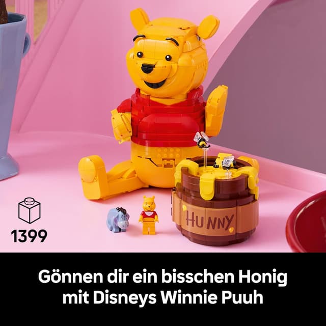 Detalle de LEGO Disney Winnie Puuh (43300) – Modellbau für Erwachsene mit Honigtopf & Sammlerfiguren