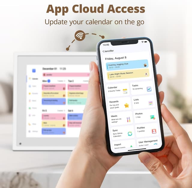 Detalle 2 de Dragon Touch Calendar 10.1" digital calendar 1080P