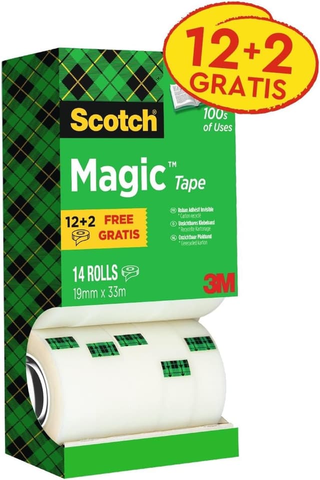 Detalle 2 de Scotch Magic Klebeband 19 mm, 14 Rollen