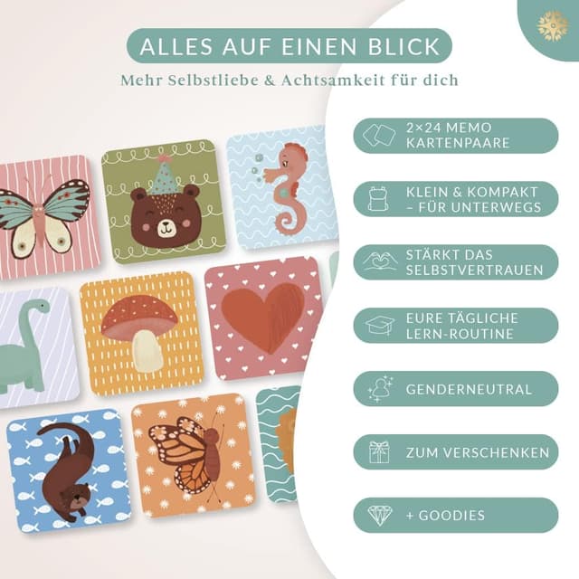 Thumbnail 4 de LEBENSKOMPASS Memo Spiel 48 Karten