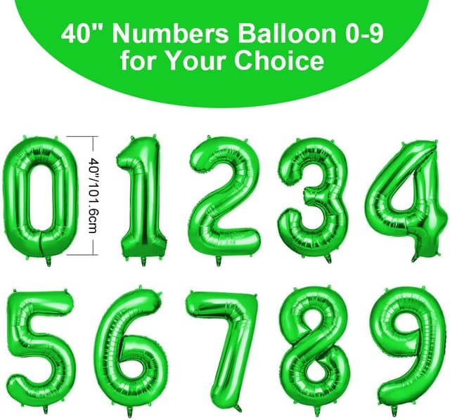 Detalle 2 de OFFCUP Zahlen Luftballon Grün 8