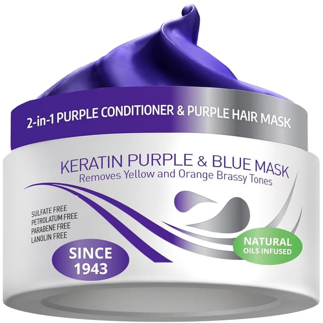 Detalle de Vitamins Keratin Haarkur Silber Haar Maske – Shiny Hair Haarmaske für blondiertes, geschädigtes Haar