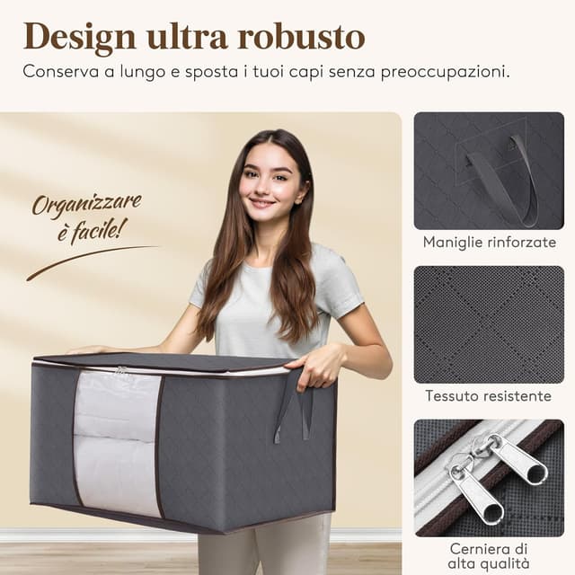 Detalle de Lifewit scatole armadio organizer 60L 6 pezzi