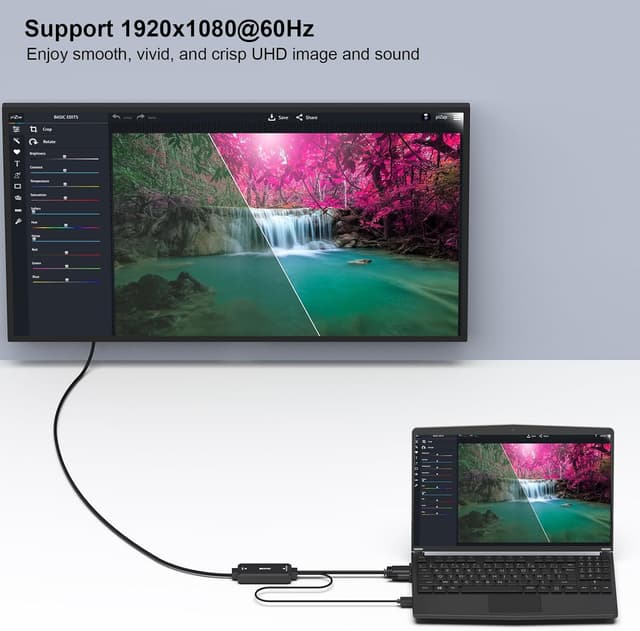 Thumbnail 4 de BENFEI VGA a HDMI 1080p con Audio 1,8 m