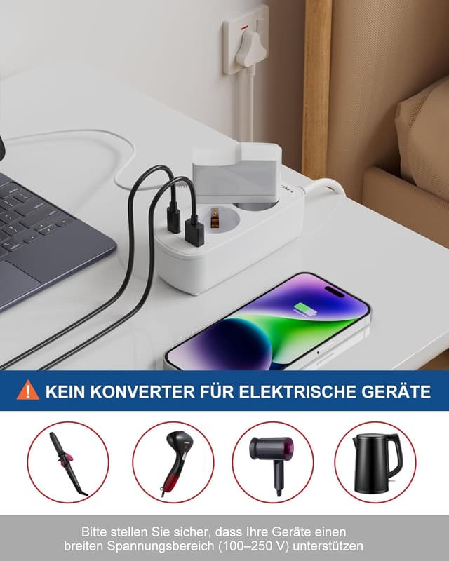 Thumbnail 5 de Adapter für Südafrika mit PD20W USB Schnellladegerät