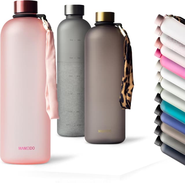 Thumbnail 5 de MAMEIDO Trinkflasche mit Zeitmarkierung 1 l Rosé Quartz