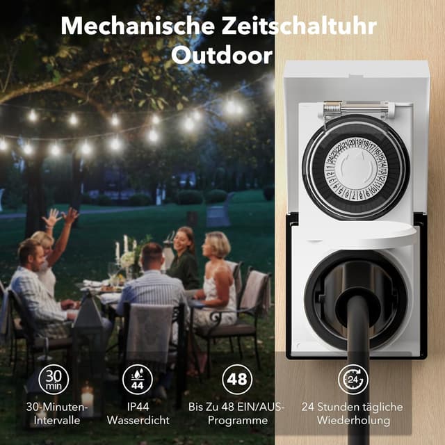 Detalle 2 de HBN Zeitschaltuhr Außen 16 A IP44