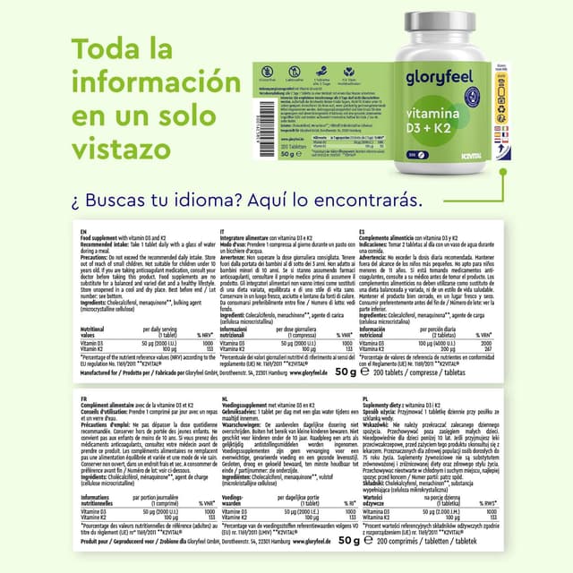 Thumbnail 6 de K2VITAL® Vitamina D3 y K2 2000 UI - Salud Ósea 💪