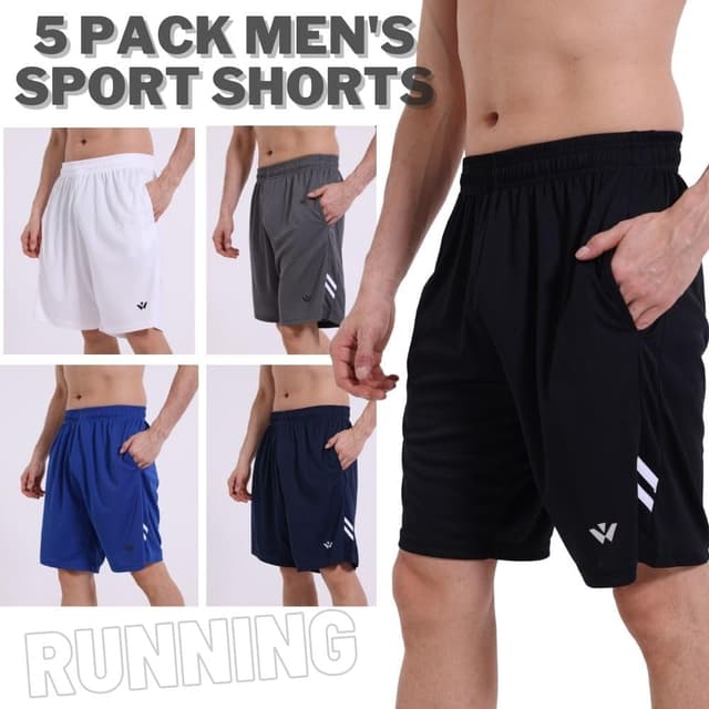 Thumbnail 1 de fovdtaa 5 Pack Mens Sports Shorts with Pockets