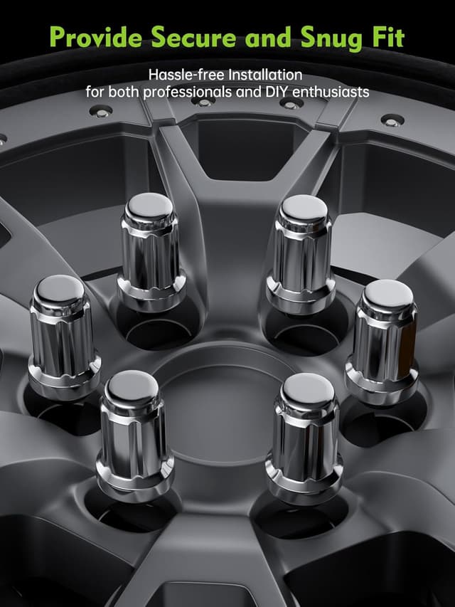 Detalle de AUTOPTIM 24pcs M12x1.25 Spline Lug Nuts (Closed End, Chrome) for Select Nissan Armada, Titan & Xterra