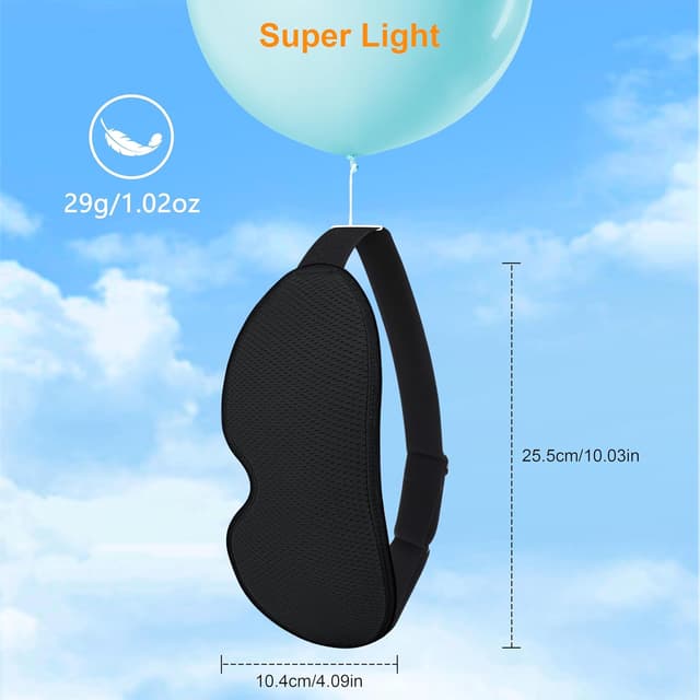 Thumbnail 6 de Gritin 100% Blackout Sleep Eye Mask – 3D zero-pressure eye design for side sleepers