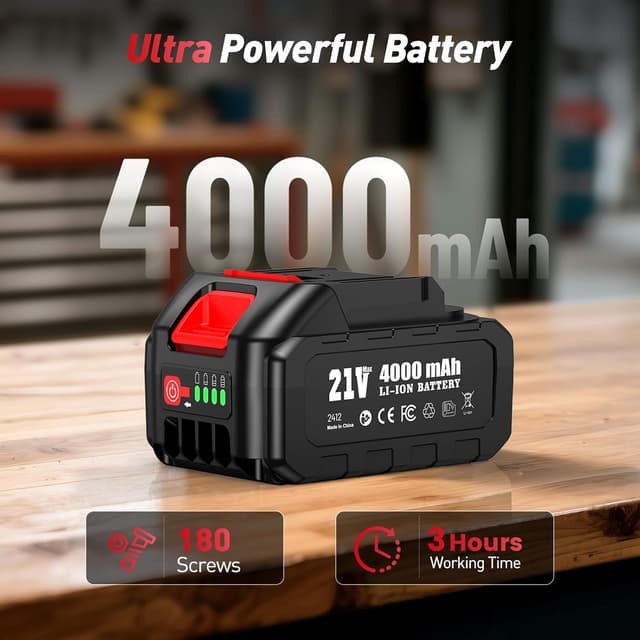 Thumbnail 2 de Avhrit Cordless Impact Wrench 3/8 Inch 450 N.m