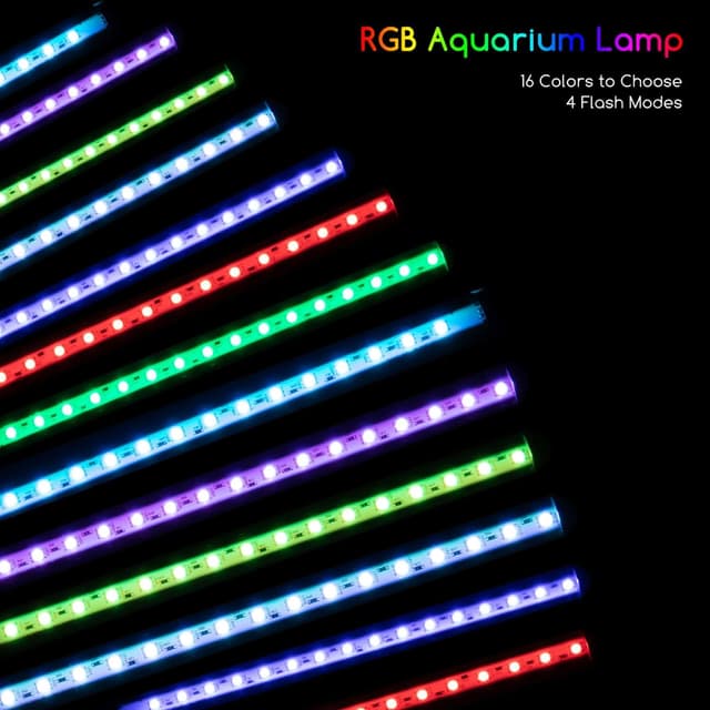Detalle 2 de Nobleza LED luce per acquario RGB da 30 cm con telecomando (IP67) e dimmer