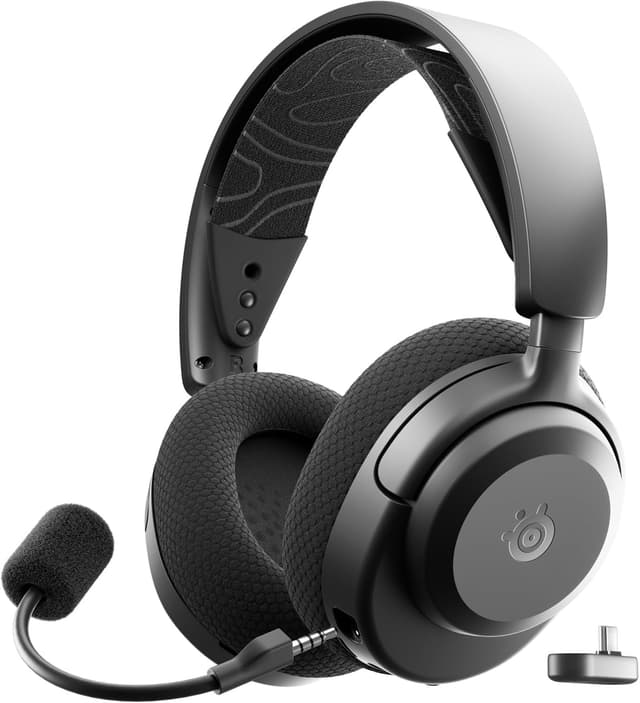 Detalle de SteelSeries Arctis Nova 3X Wireless (Xbox) gaming headset with mobile app control, 40 hr battery and fast charging – Black