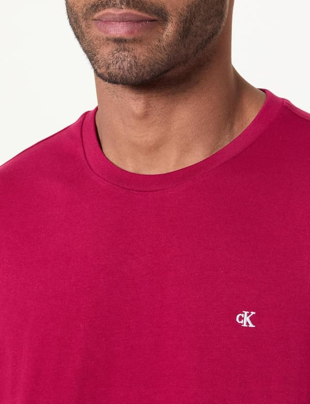 Detalle 2 de Calvin Klein Herren T-Shirt Kurzarm Classic Monogram Tee mit Rundhalsausschnitt