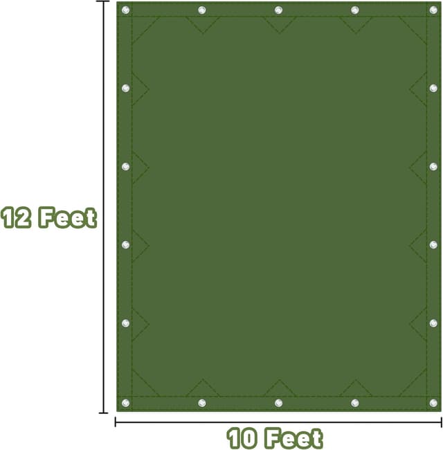 Detalle 2 de Cartman 10x12 Feet Canvas Tarp with Rustproof Grommets