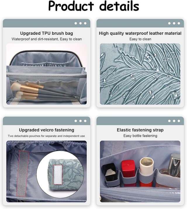 Thumbnail 4 de BOYATU Travel Makeup Bags 9.25in set