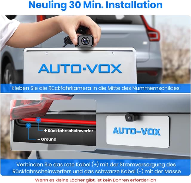 Thumbnail 5 de AUTO-VOX W7 Rückfahrkamera 5Zoll kabellos